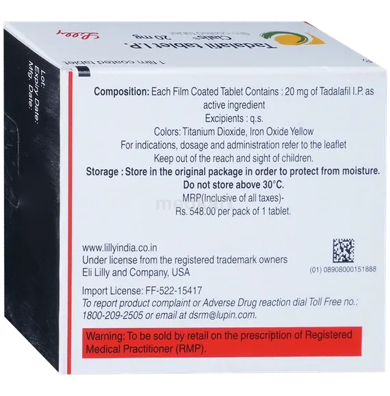 cialis 20mg tablet 4's